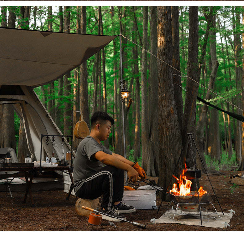 # Five-Section Outdoor Campfire Pot Tripod