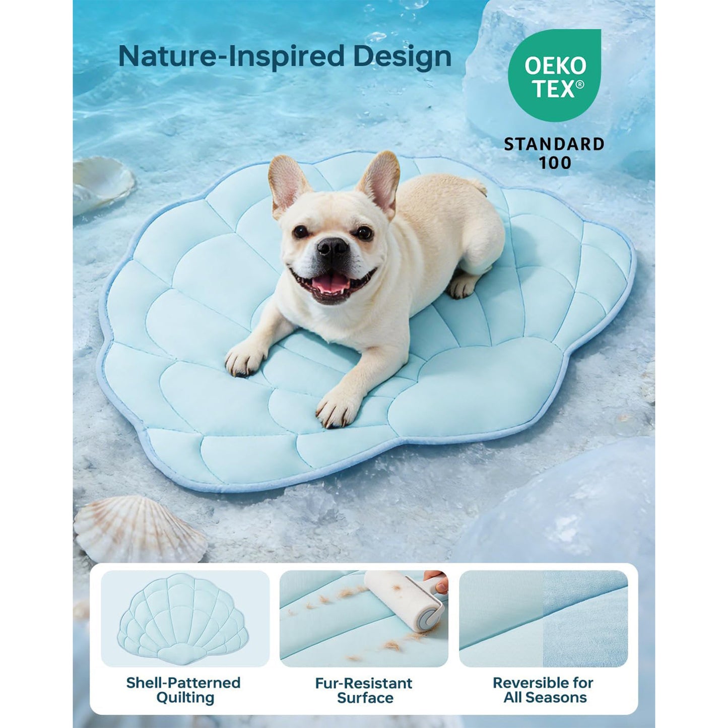 # Shell-Shaped Pet Cooling Mat