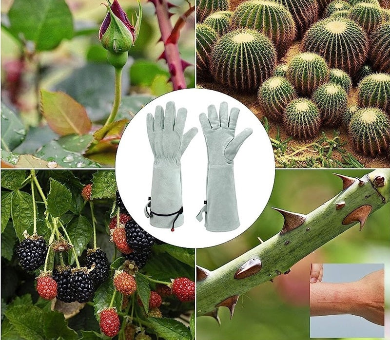 # Leather Long-Cuffed Anti-Stab Gardening Gloves