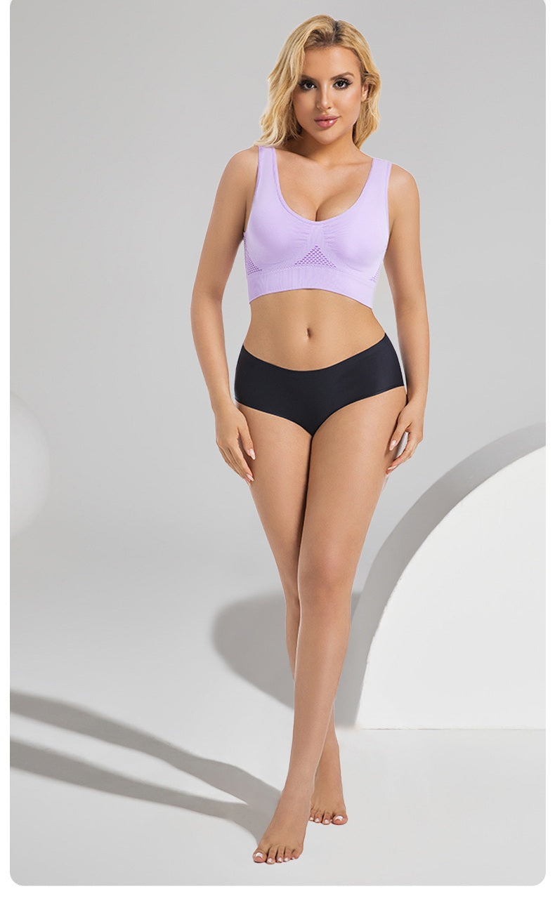 Mesh-lined Breathable Sports Bra