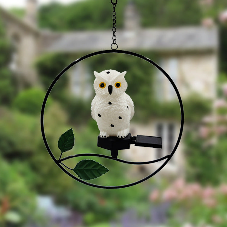 Solar-Powered Wrought Iron Hanging Garden Light