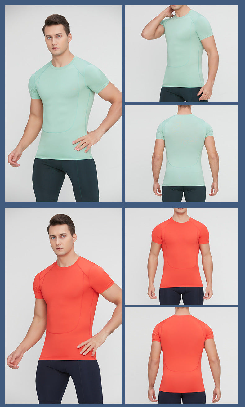 # Men's Tight-Fitting Quick-Drying Fitness Training T-Shirt