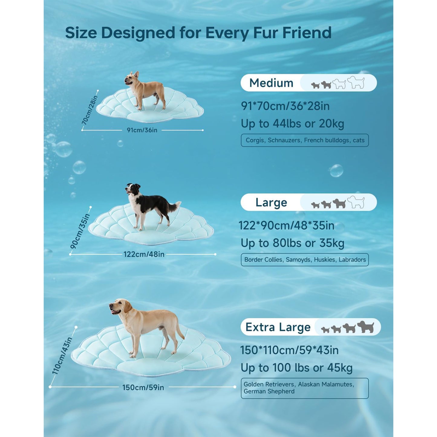# Shell-Shaped Pet Cooling Mat