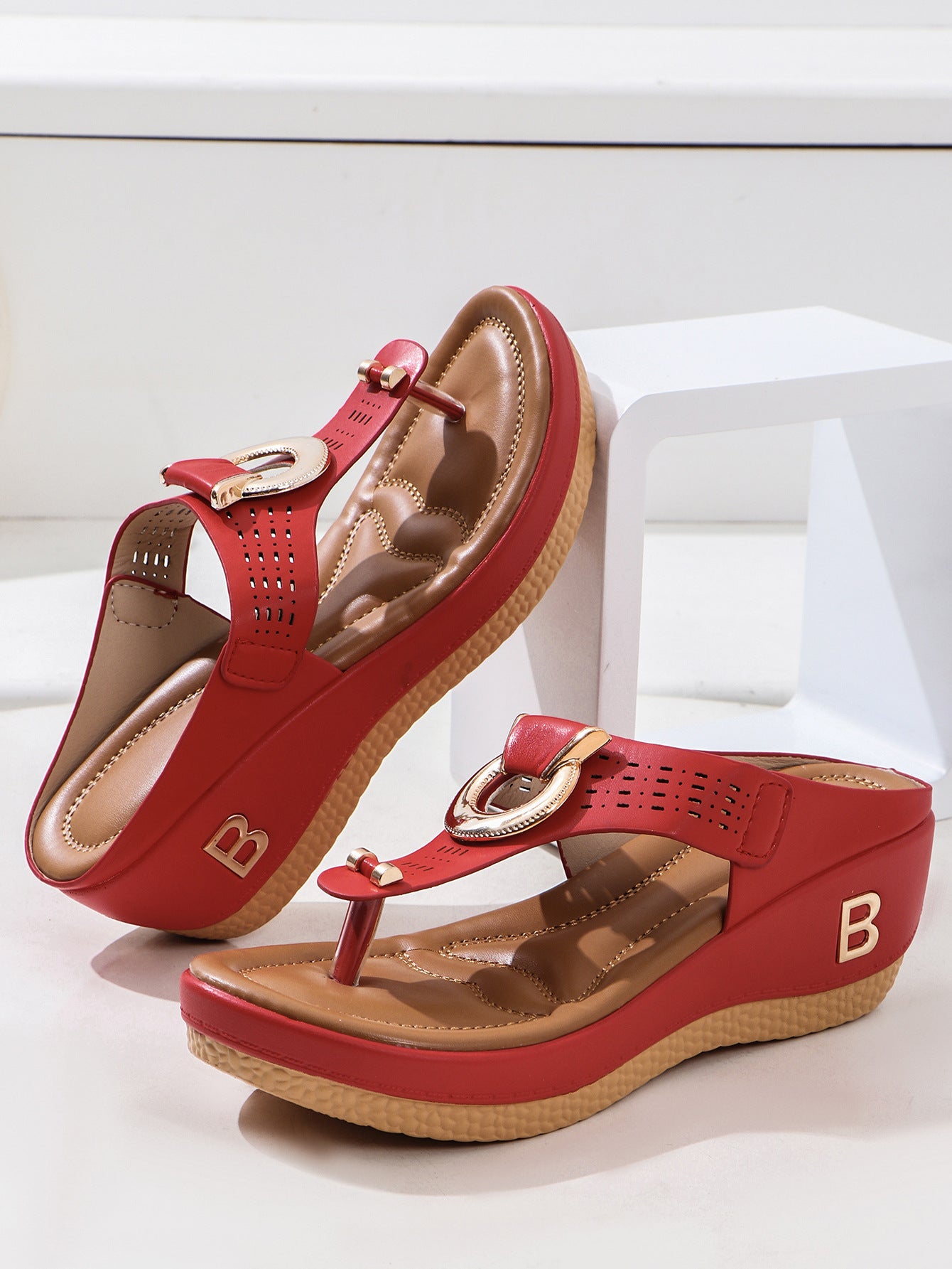 # Summer Women's Flip-Flop Wedge Sandals