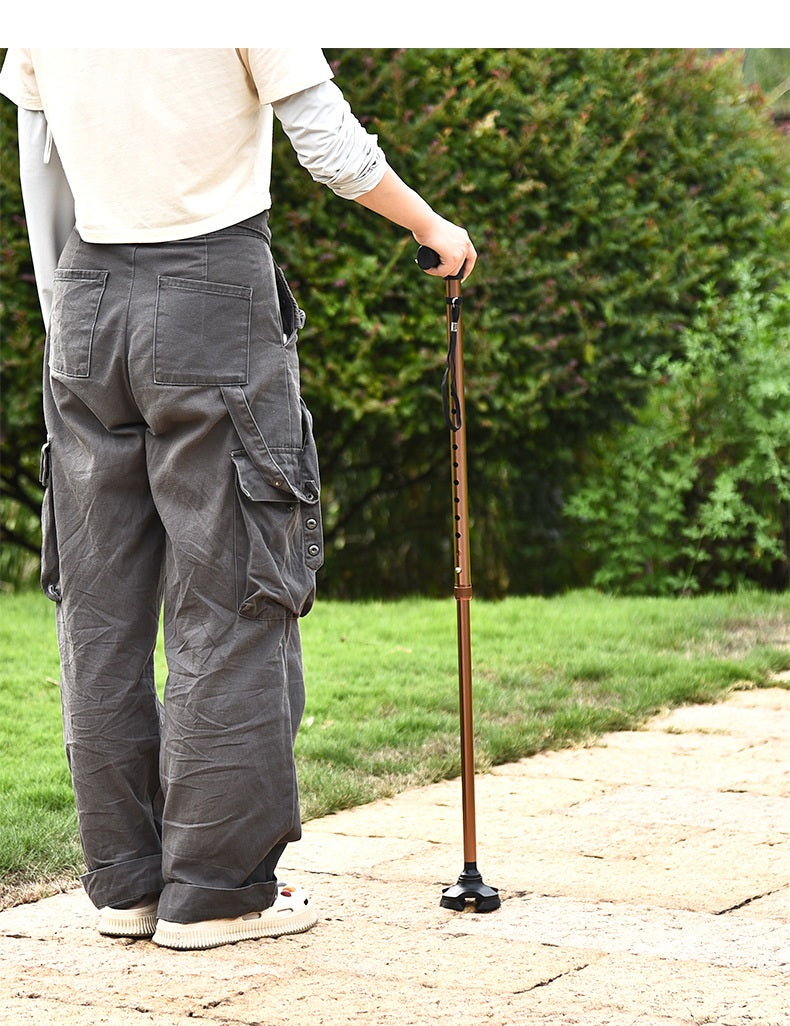 # Aluminum Alloy Telescopic Anti-Slip Four-Legged Walking Stick
