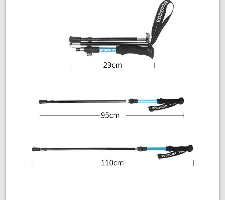 # Five-Section Folding Aluminum Alloy Hiking Poles