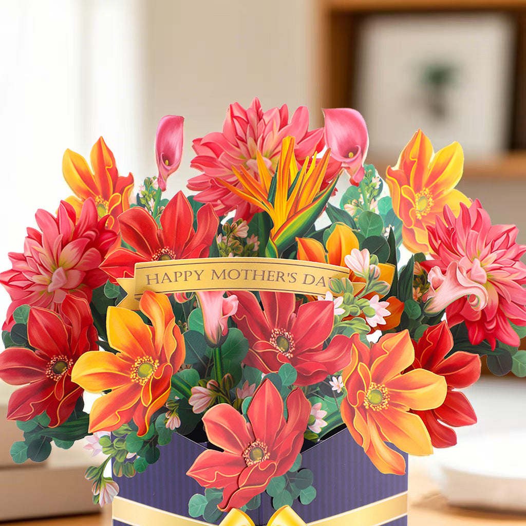 # 3D Pop-Up Flower Bouquet/Creative Greeting Card Ornament