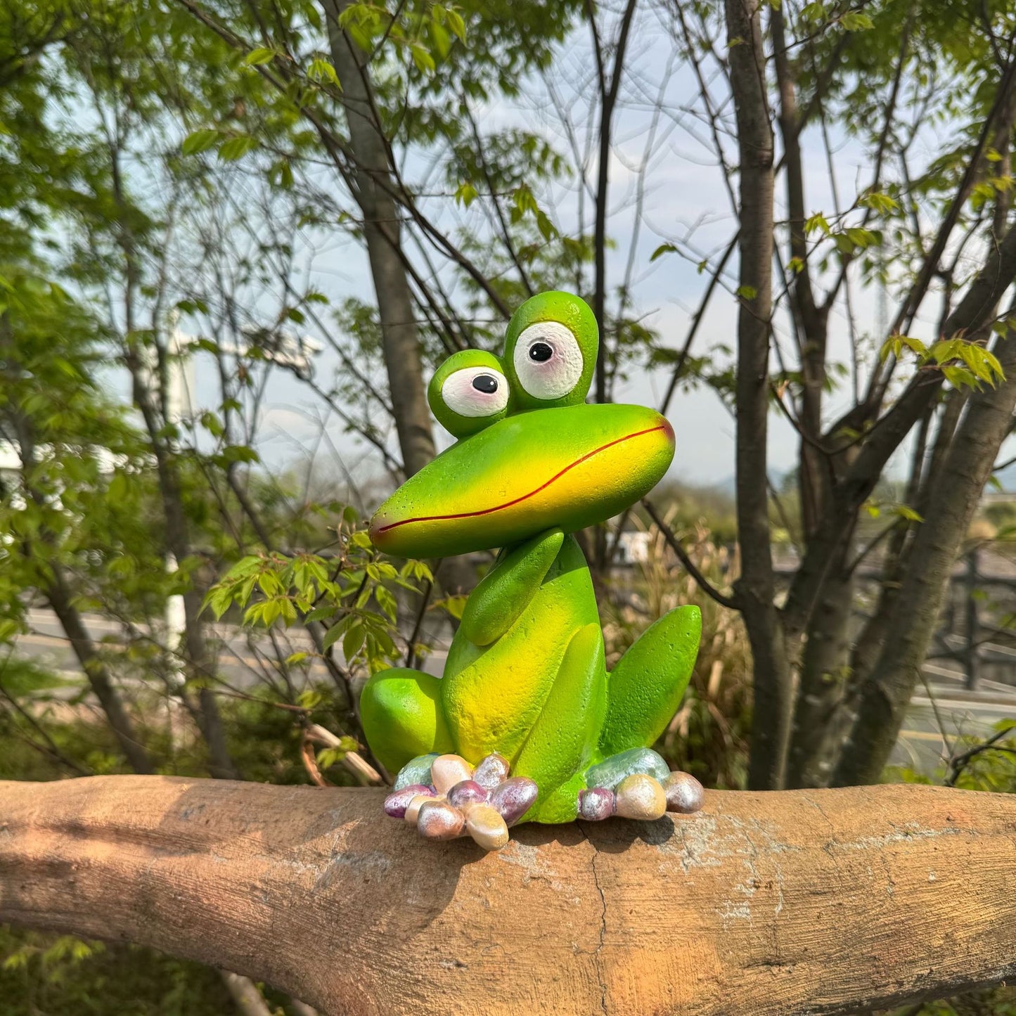 Resin Crooked-Mouth Frog Creative Decorative Ornament