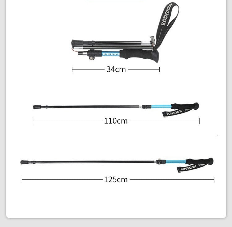 # Five-Section Folding Aluminum Alloy Hiking Poles