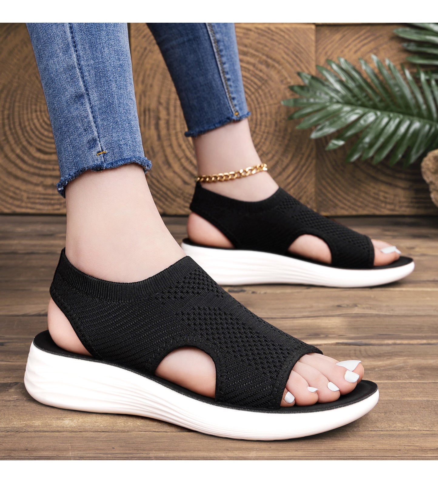 Women's Flyknit Open-Toe Beach Sandals