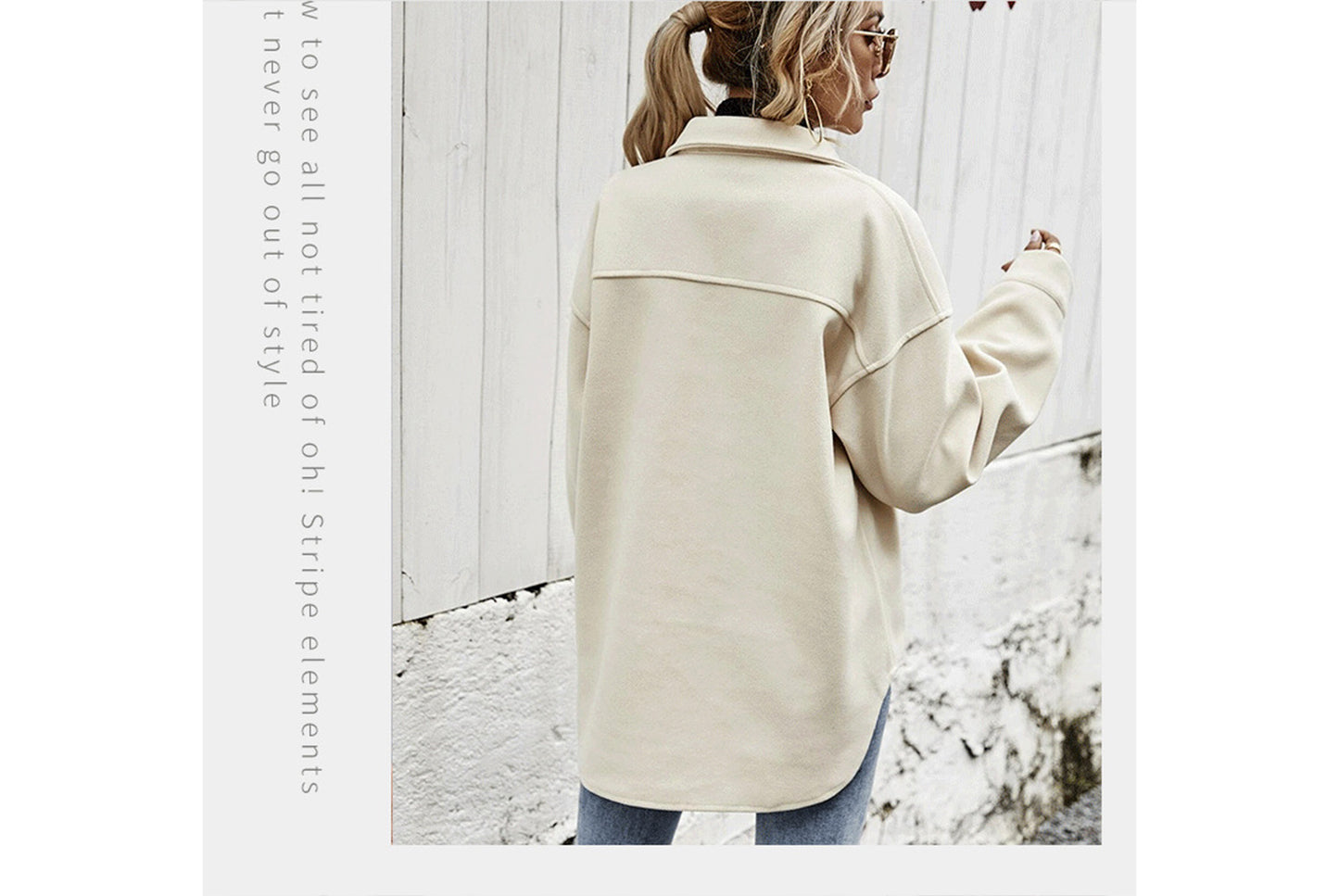 Thickened Solid Color Woolen Loose Jacket