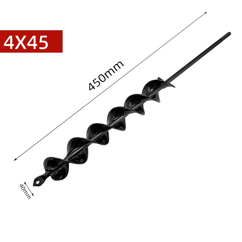 Hand-held Drill Bit with Spiral Rod for Soil Drilling