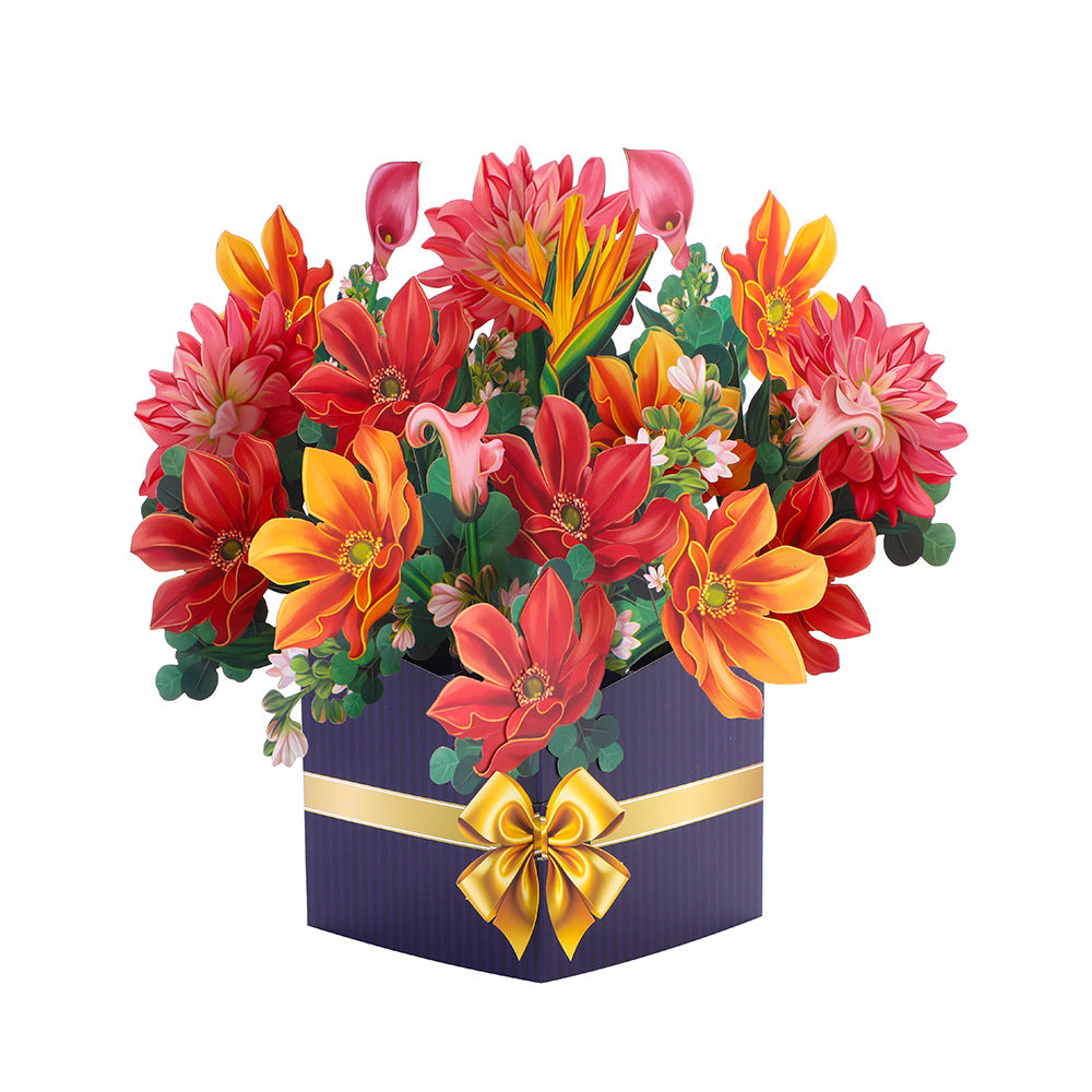 # 3D Pop-Up Flower Bouquet/Creative Greeting Card Ornament