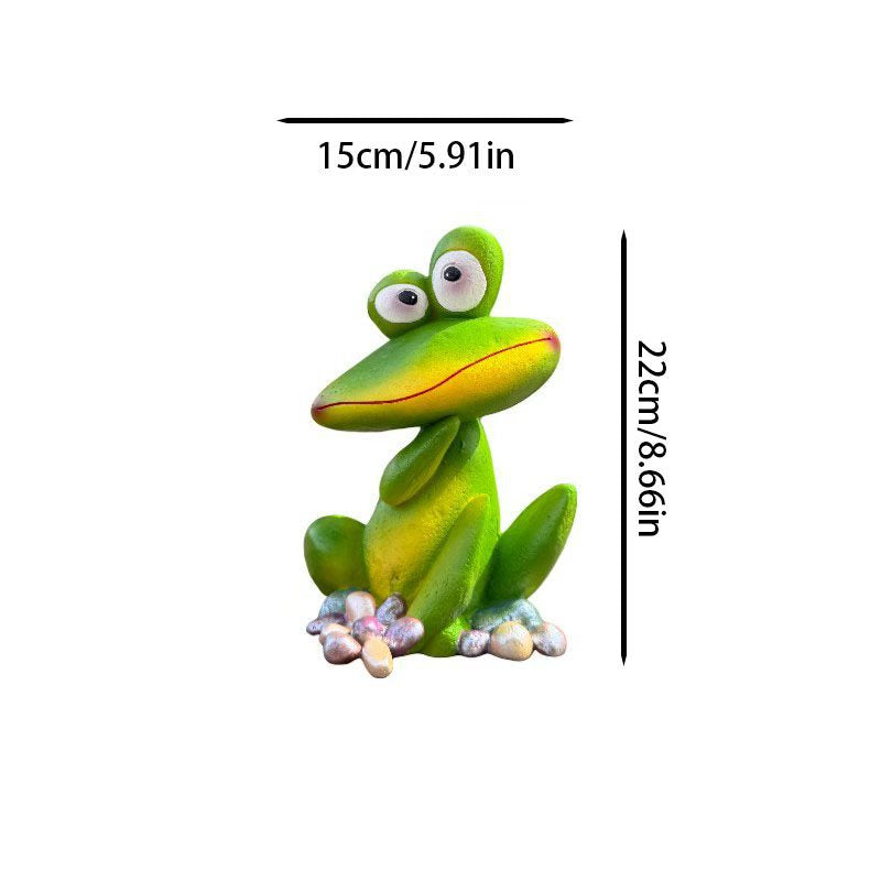 Resin Crooked-Mouth Frog Creative Decorative Ornament