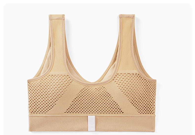 Mesh-lined Breathable Sports Bra
