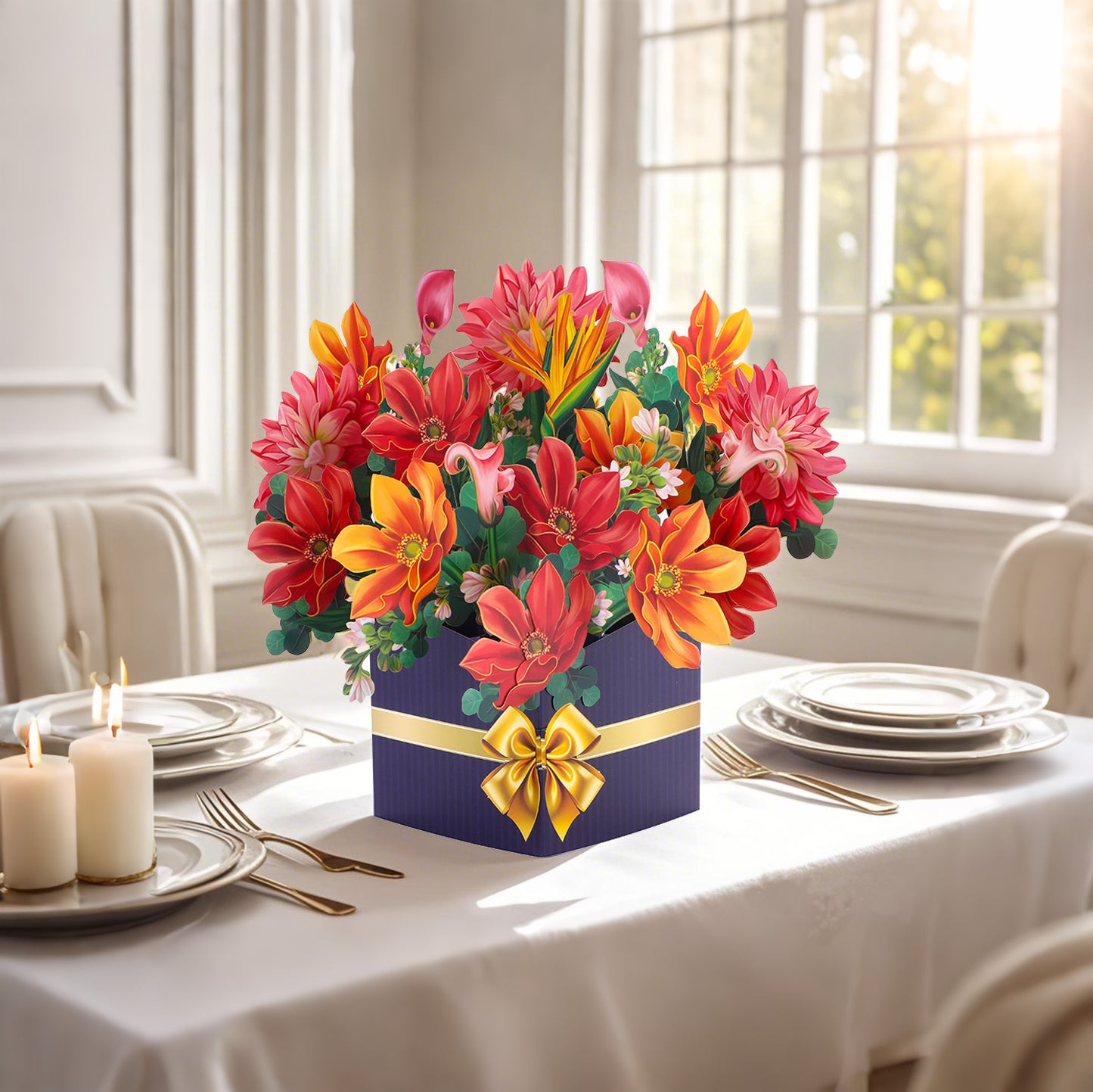 # 3D Pop-Up Flower Bouquet/Creative Greeting Card Ornament