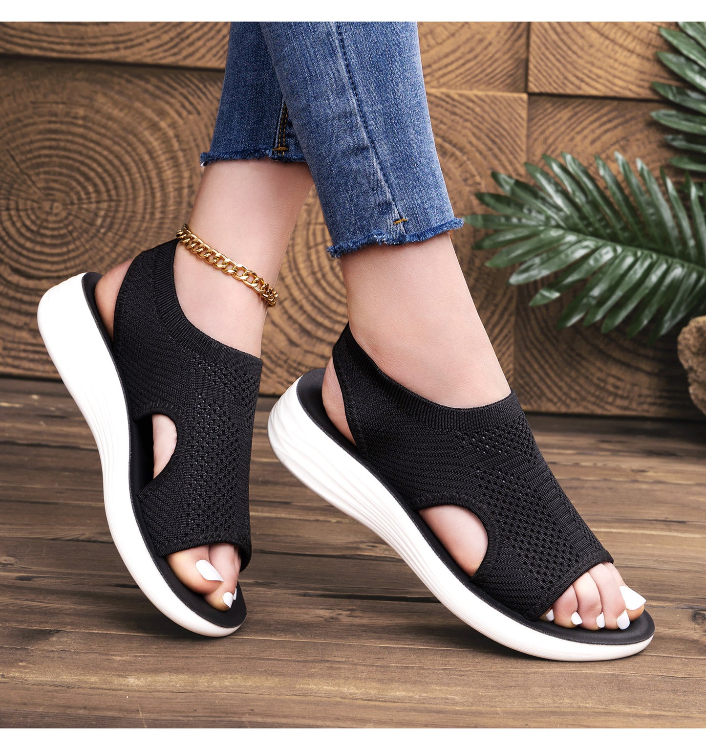 Women's Flyknit Open-Toe Beach Sandals