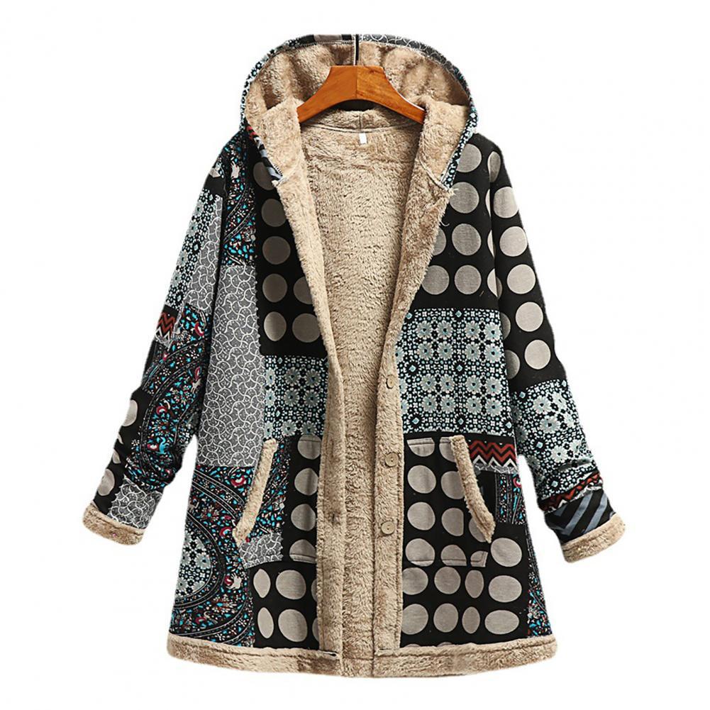 Women's Winter Printed Composite Casual Jacket