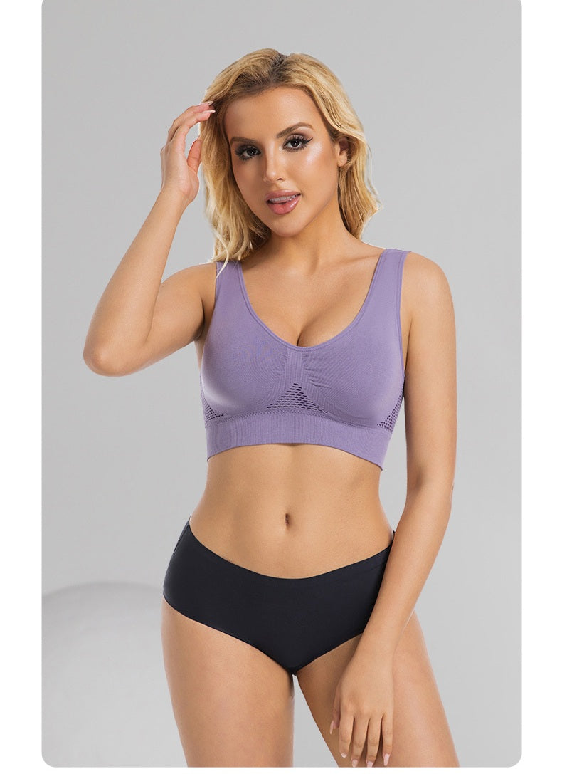 Mesh-lined Breathable Sports Bra