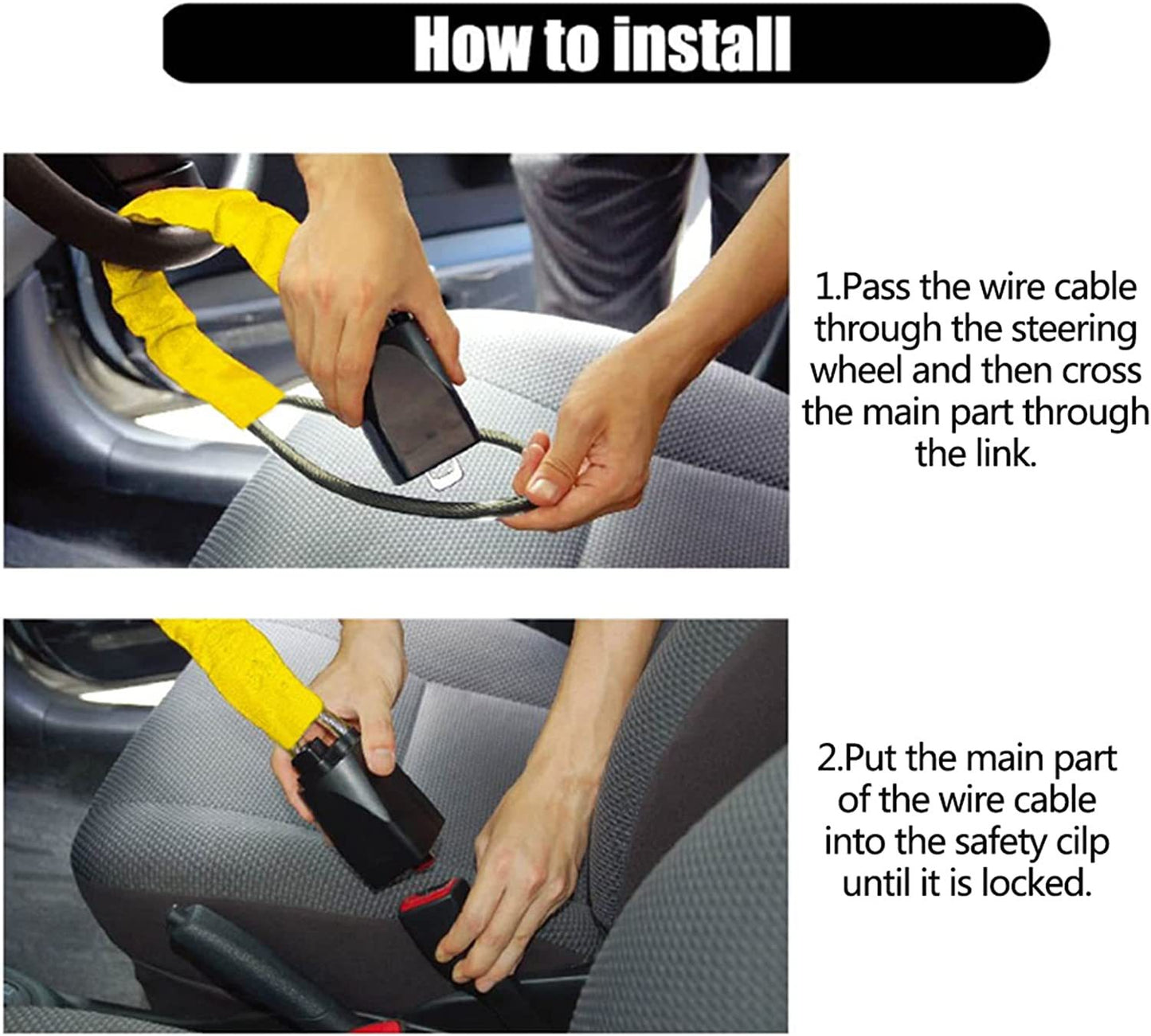 # Stainless Steel Steering Wheel Anti-theft Lock