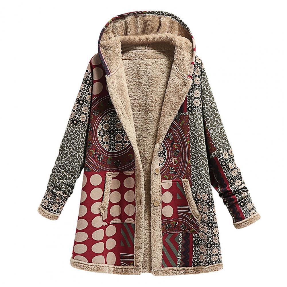 Women's Winter Printed Composite Casual Jacket
