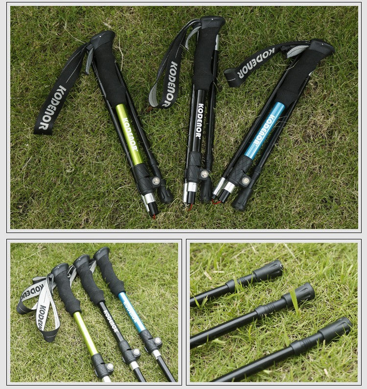 # Five-Section Folding Aluminum Alloy Hiking Poles