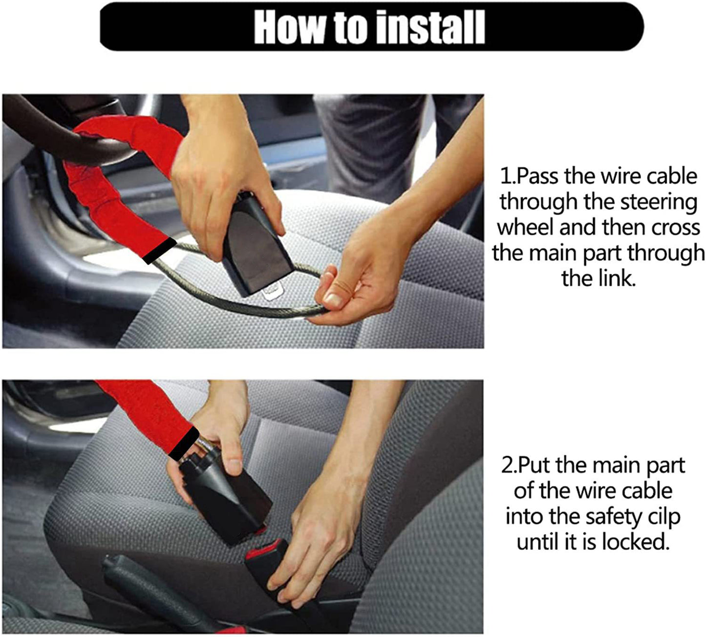# Stainless Steel Steering Wheel Anti-theft Lock