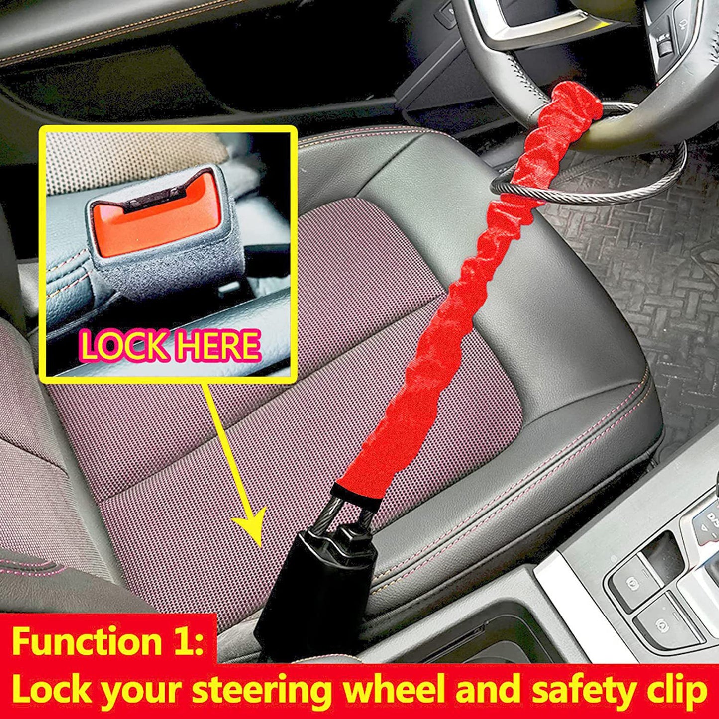 # Stainless Steel Steering Wheel Anti-theft Lock
