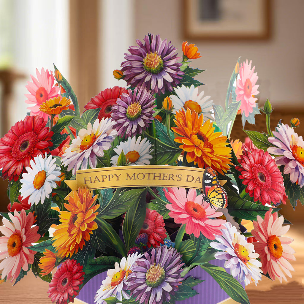 # 3D Pop-Up Flower Bouquet/Creative Greeting Card Ornament