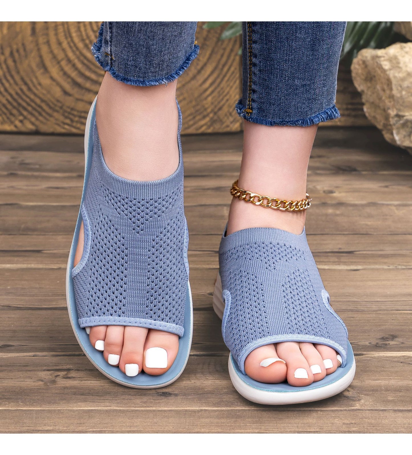 Women's Flyknit Open-Toe Beach Sandals