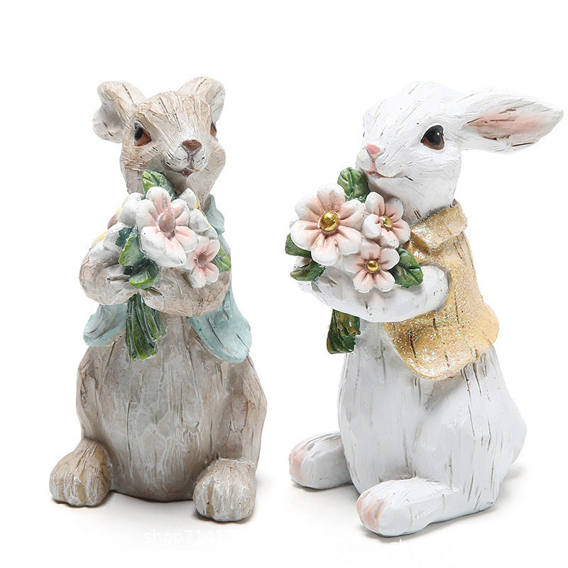 Easter Bunny Resin Decorative Ornament