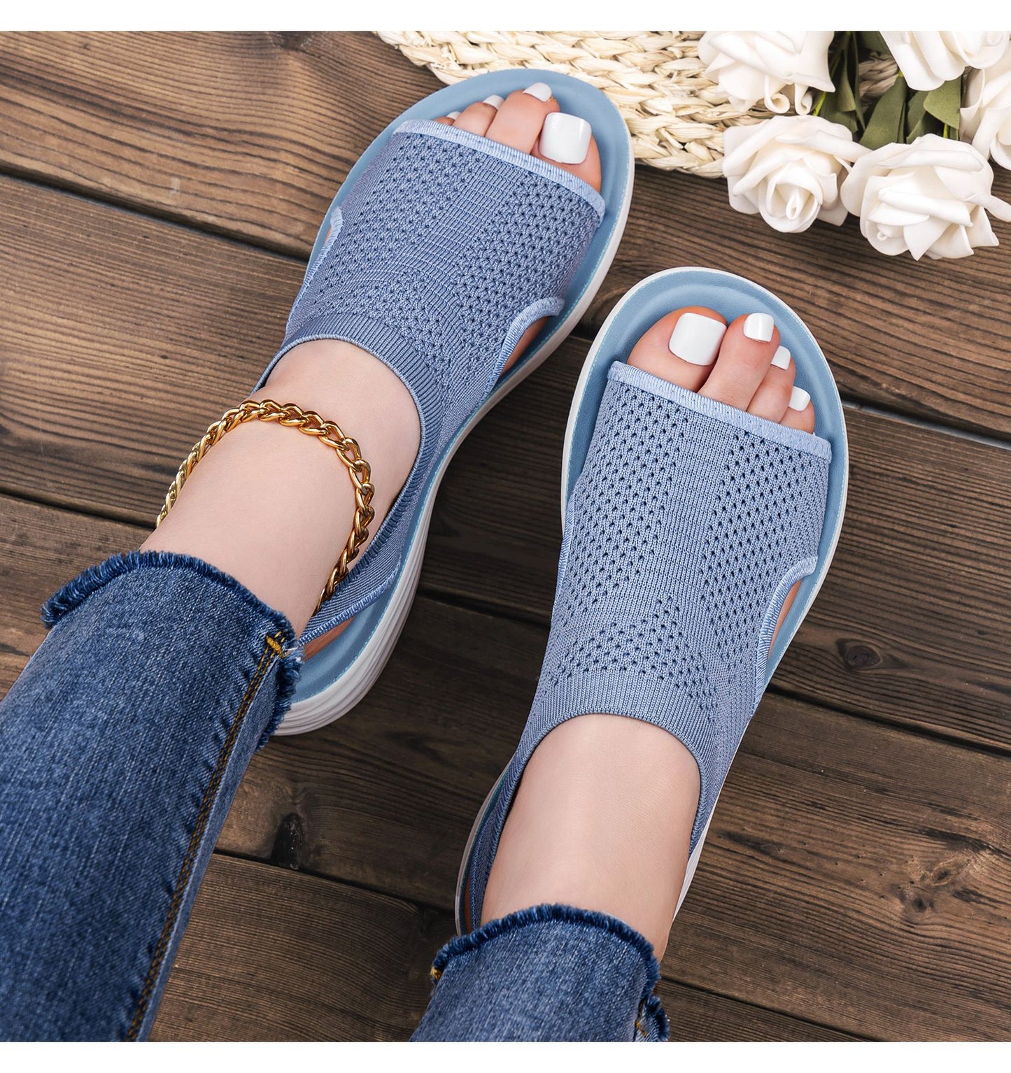Women's Flyknit Open-Toe Beach Sandals