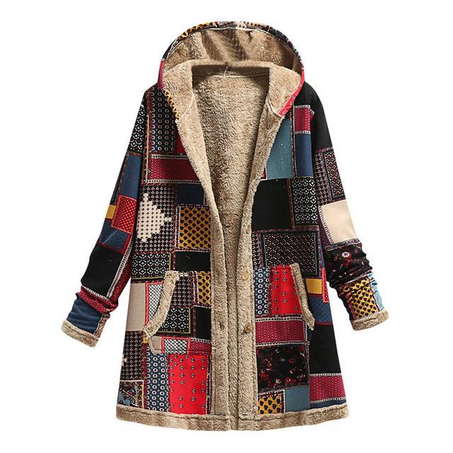 Women's Winter Printed Composite Casual Jacket