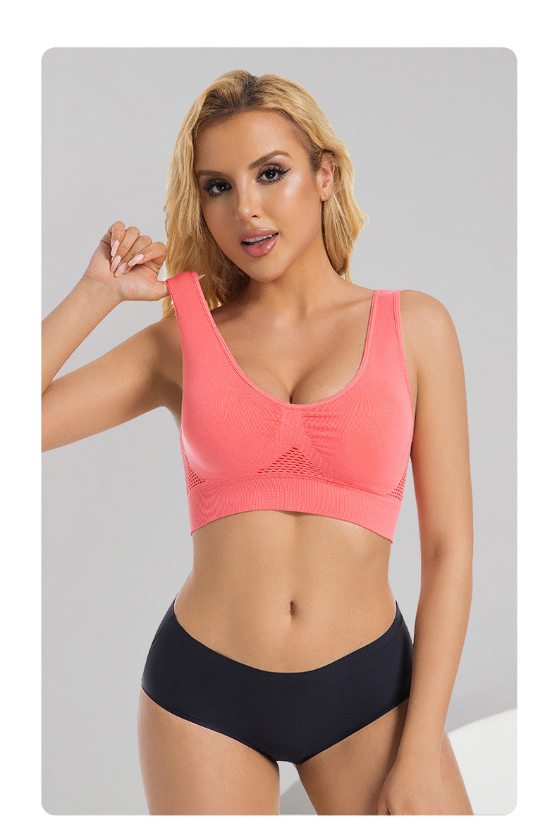 Mesh-lined Breathable Sports Bra