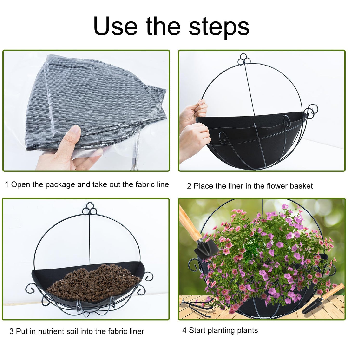 # Felt Semi-Circular Flower Pot Liners