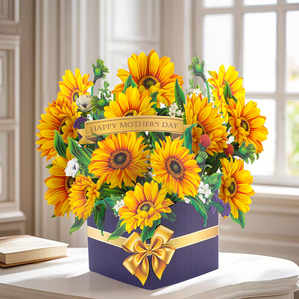 # 3D Pop-Up Flower Bouquet/Creative Greeting Card Ornament