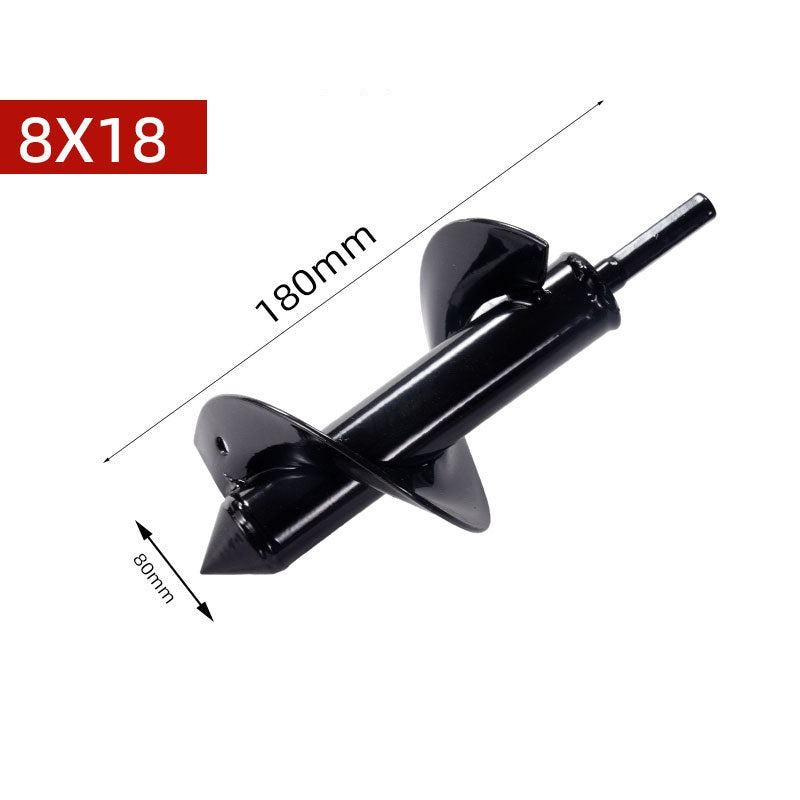 Hand-held Drill Bit with Spiral Rod for Soil Drilling