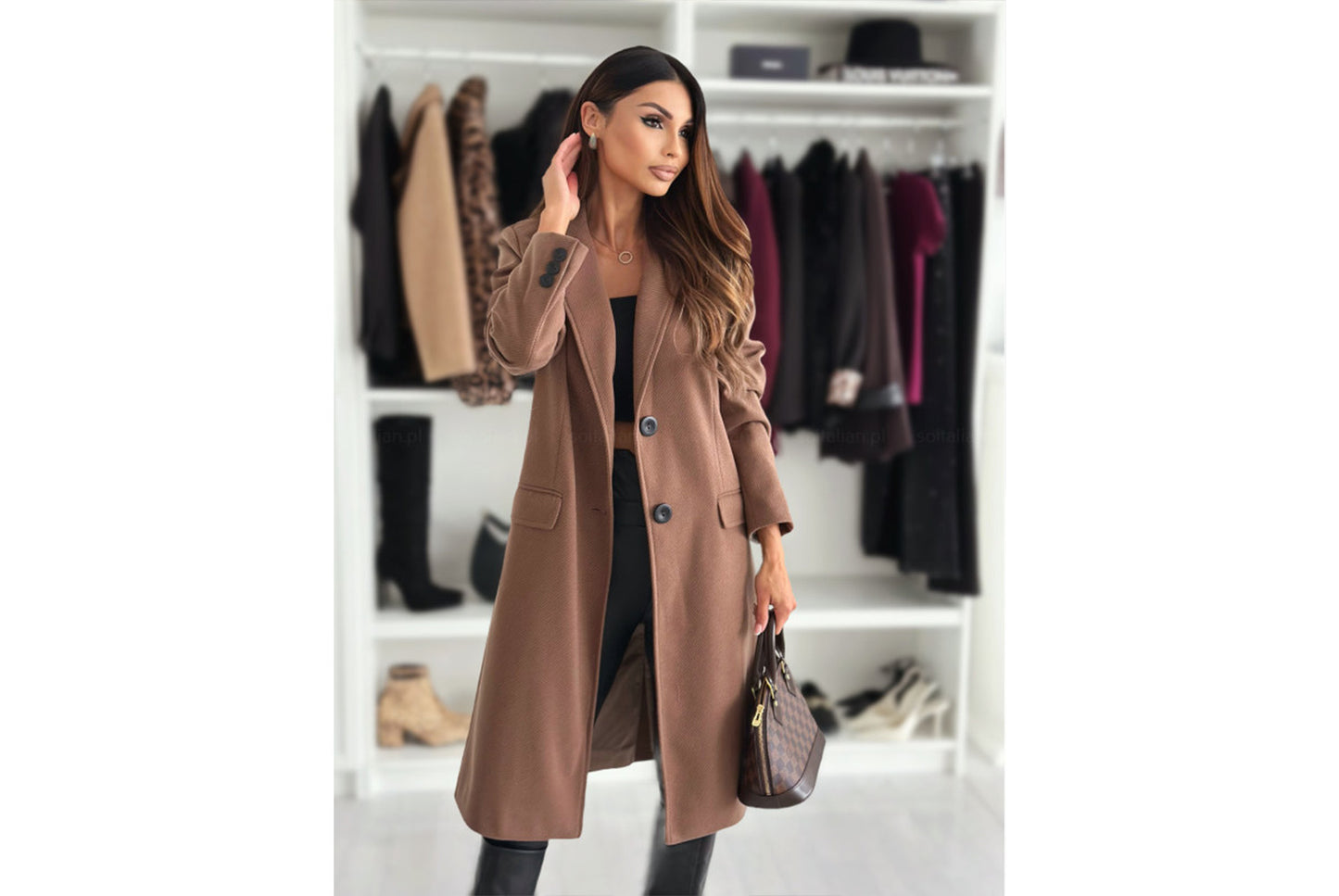 Autumn/Winter Solid Color Woolen Jacket