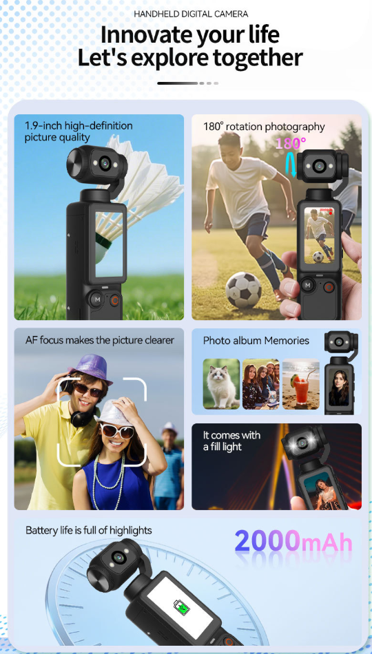 # 1080P HD Handheld Action Video Camera