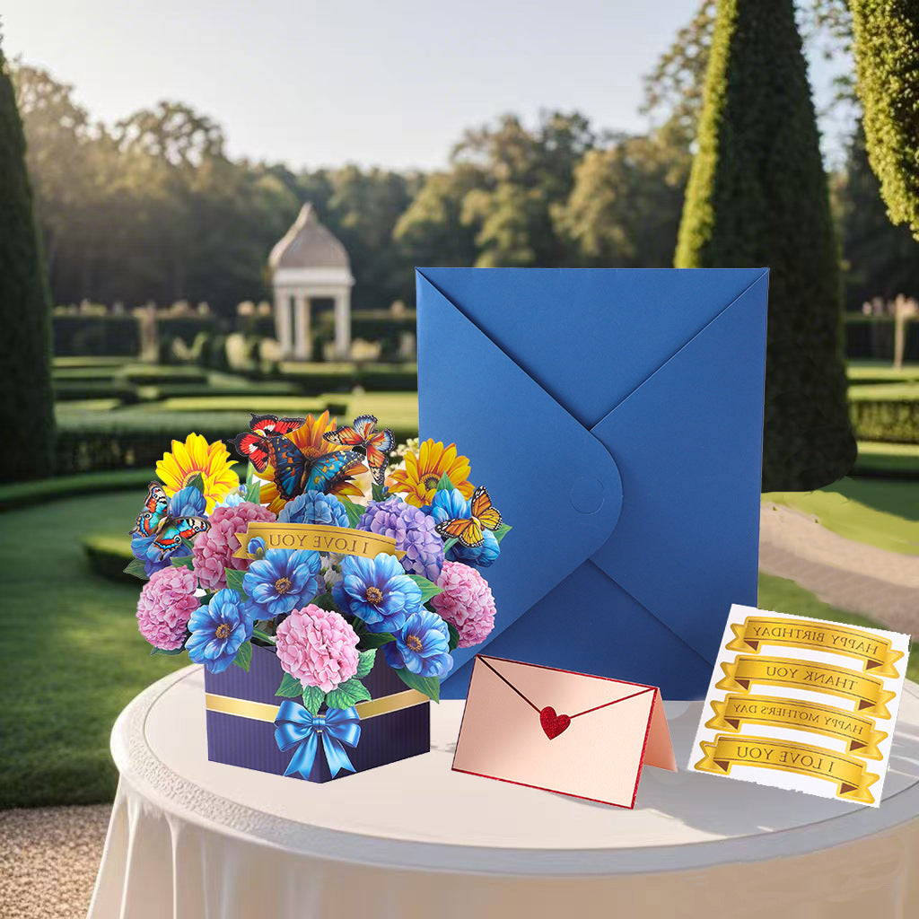 # 3D Pop-Up Flower Bouquet/Creative Greeting Card Ornament