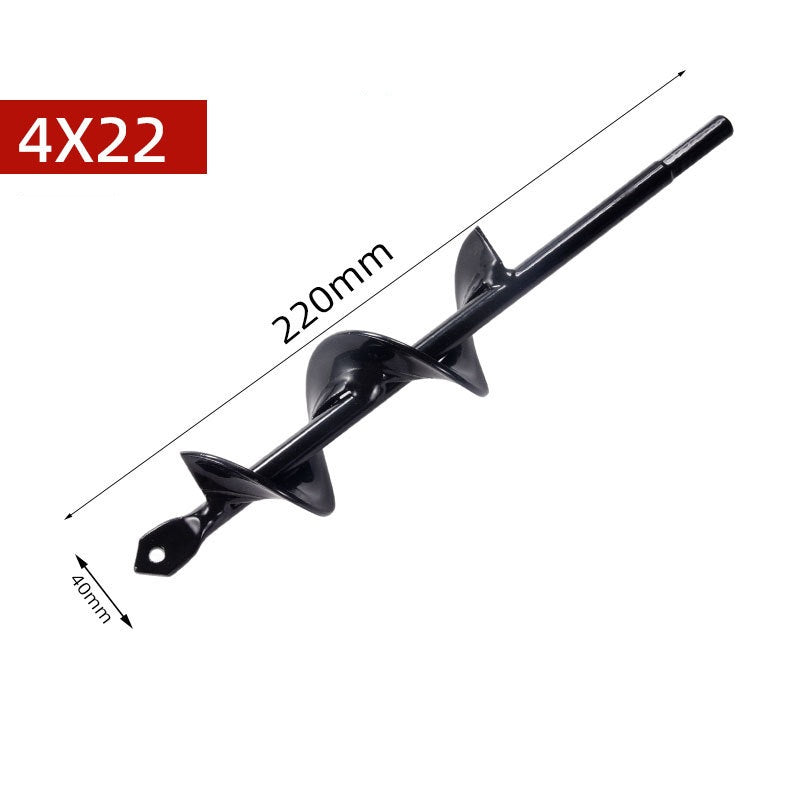 Hand-held Drill Bit with Spiral Rod for Soil Drilling