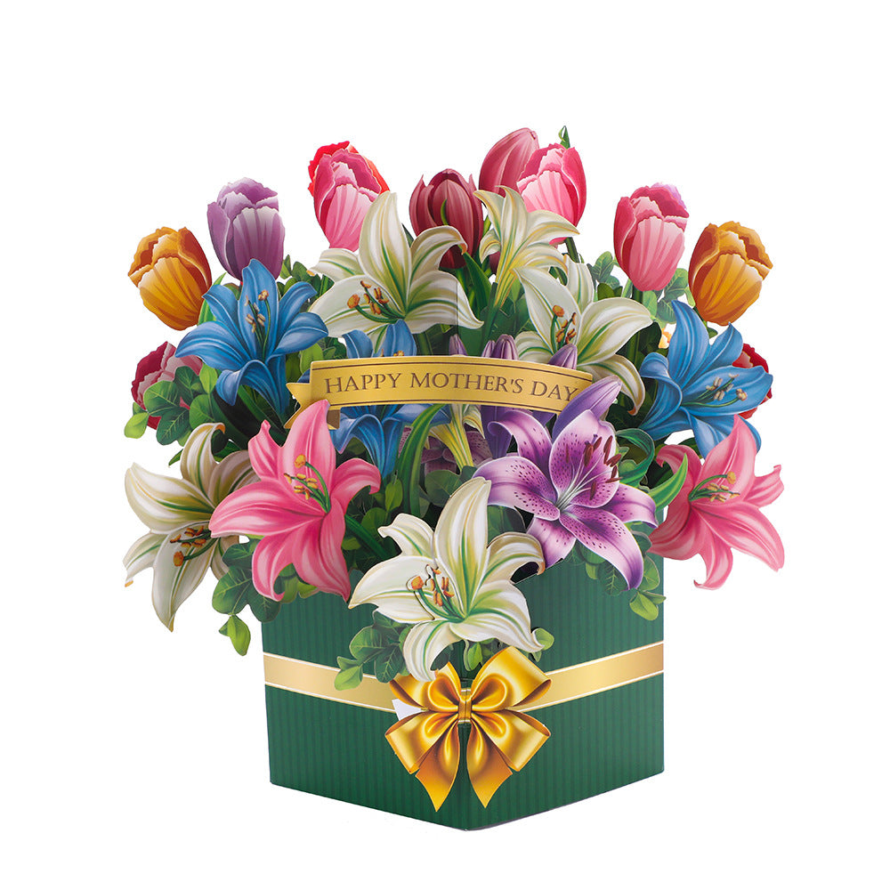 # 3D Pop-Up Flower Bouquet/Creative Greeting Card Ornament