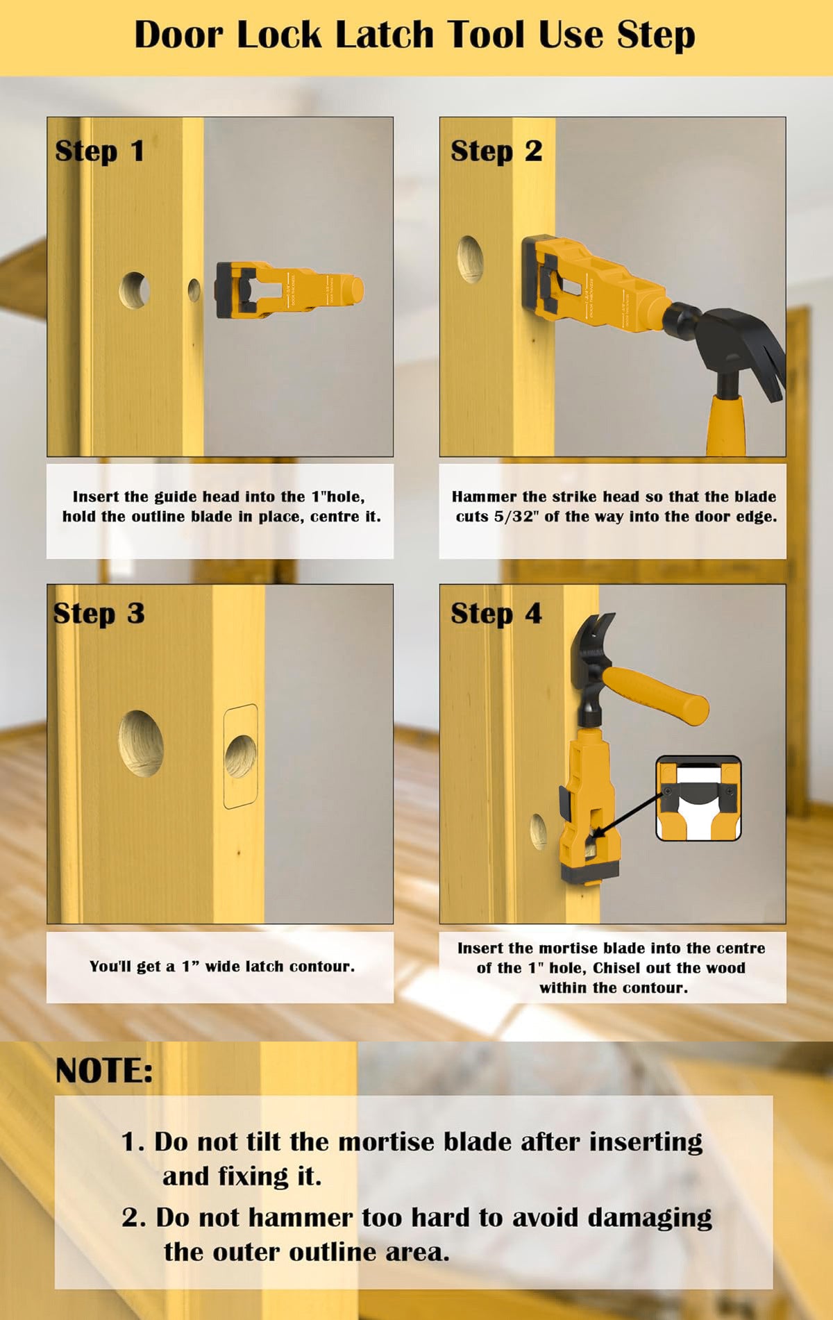 Door Latch Mortise Tool Kit