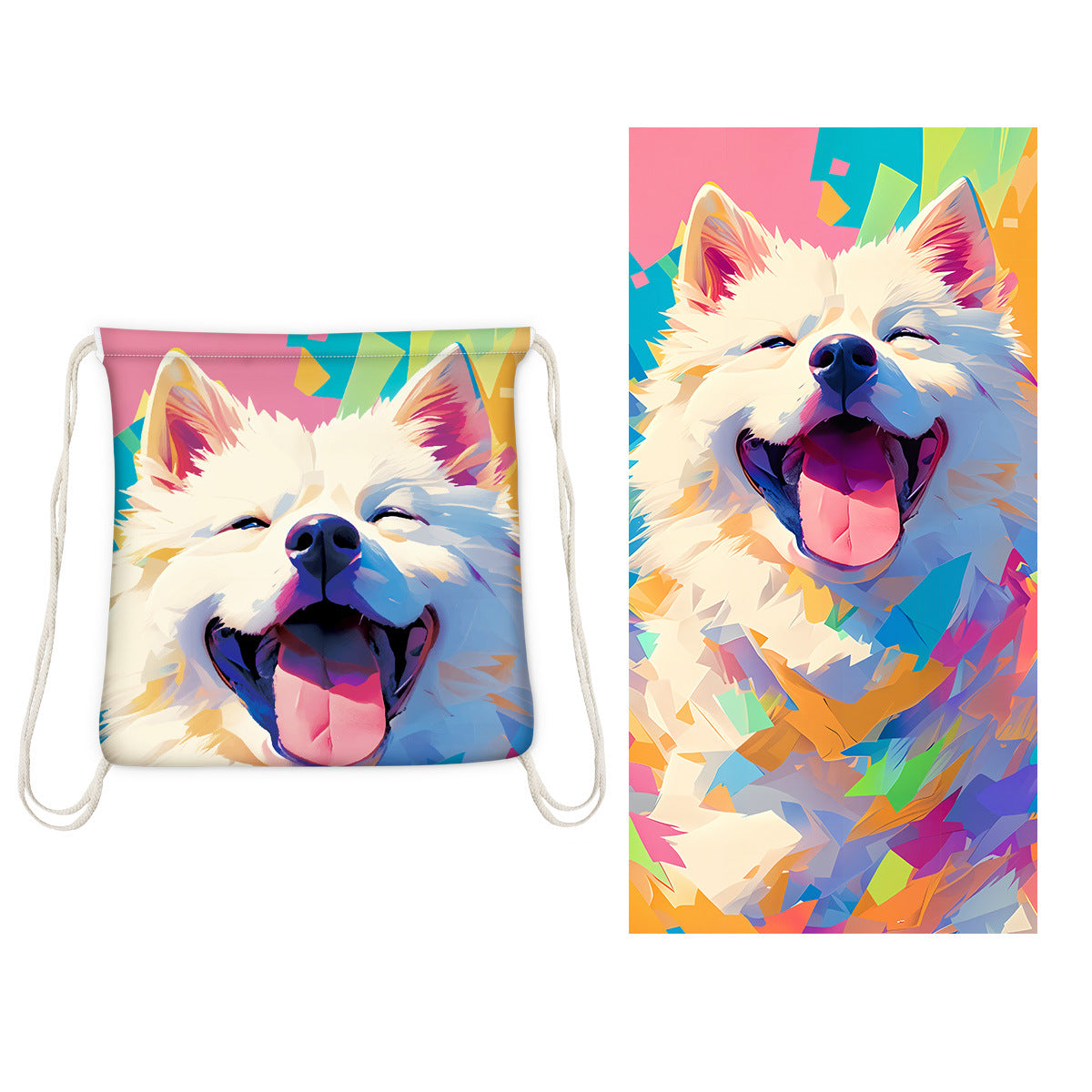 2-in-1 Foldable Printed Beach Towel