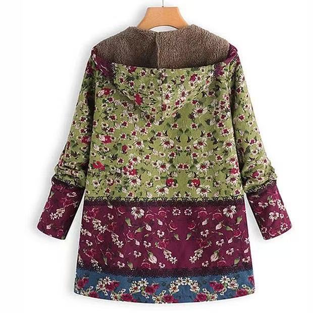Women's Winter Printed Composite Casual Jacket