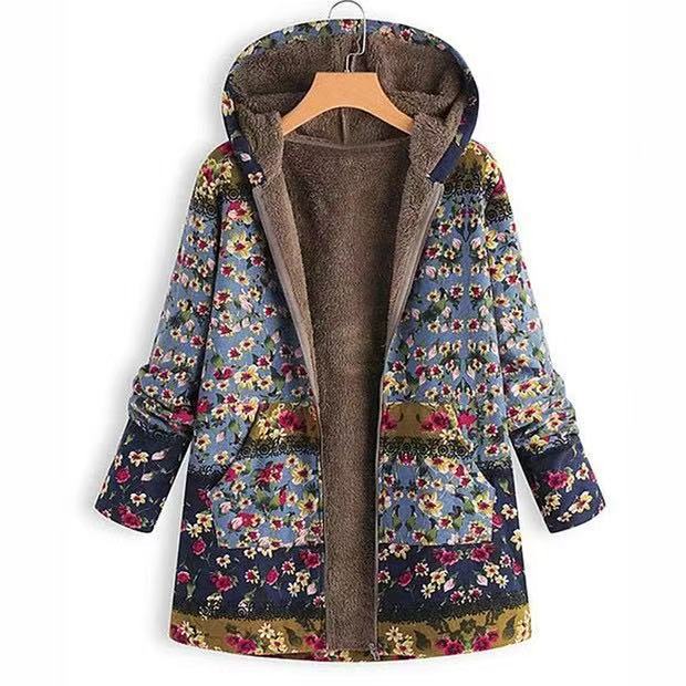 Women's Winter Printed Composite Casual Jacket