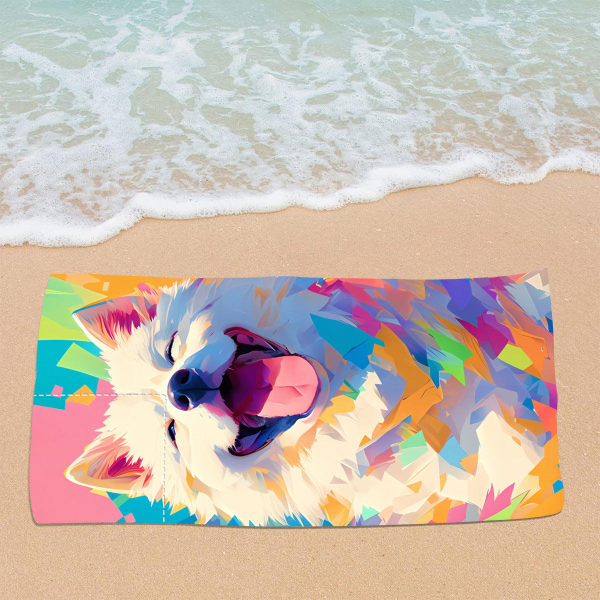 2-in-1 Foldable Printed Beach Towel