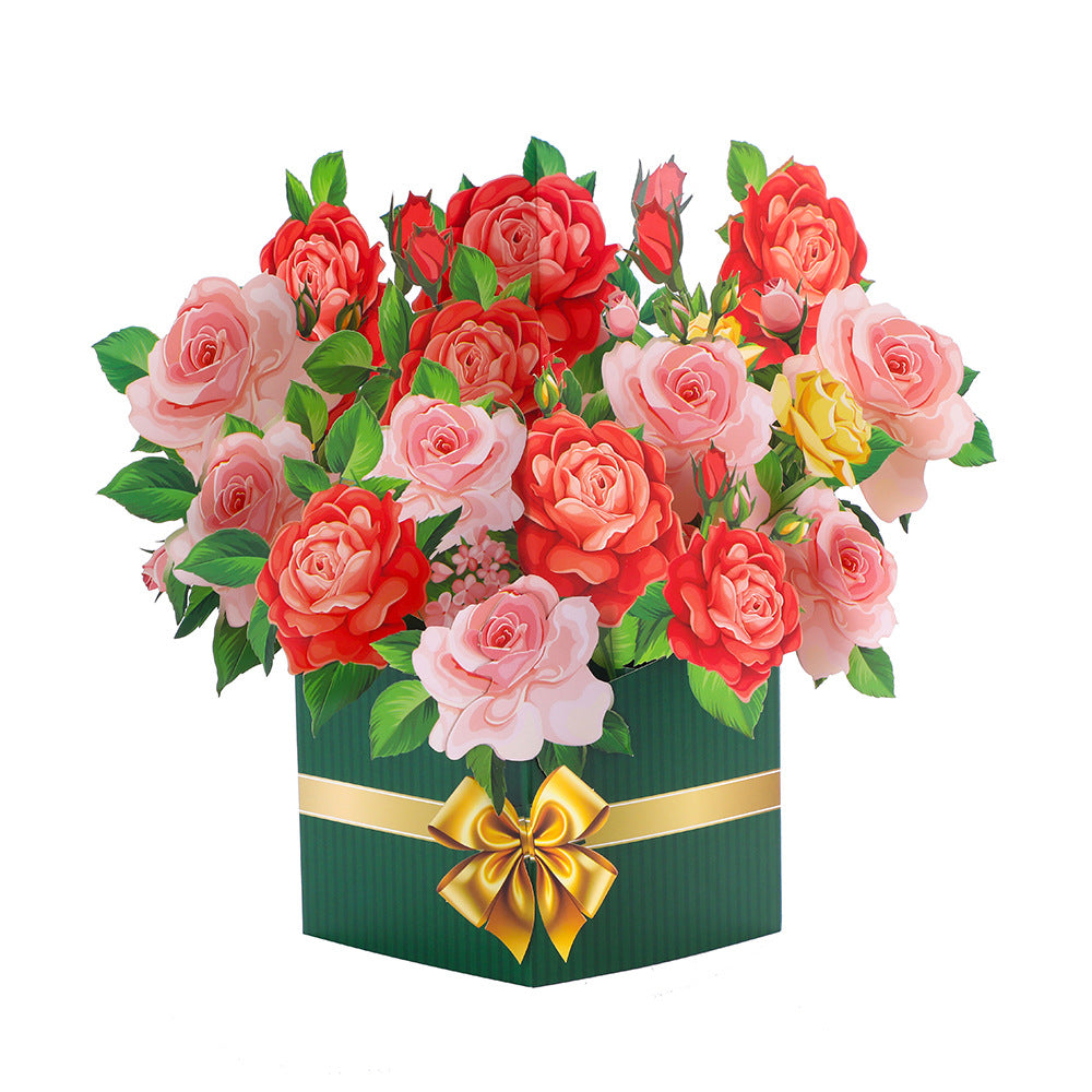 # 3D Pop-Up Flower Bouquet/Creative Greeting Card Ornament