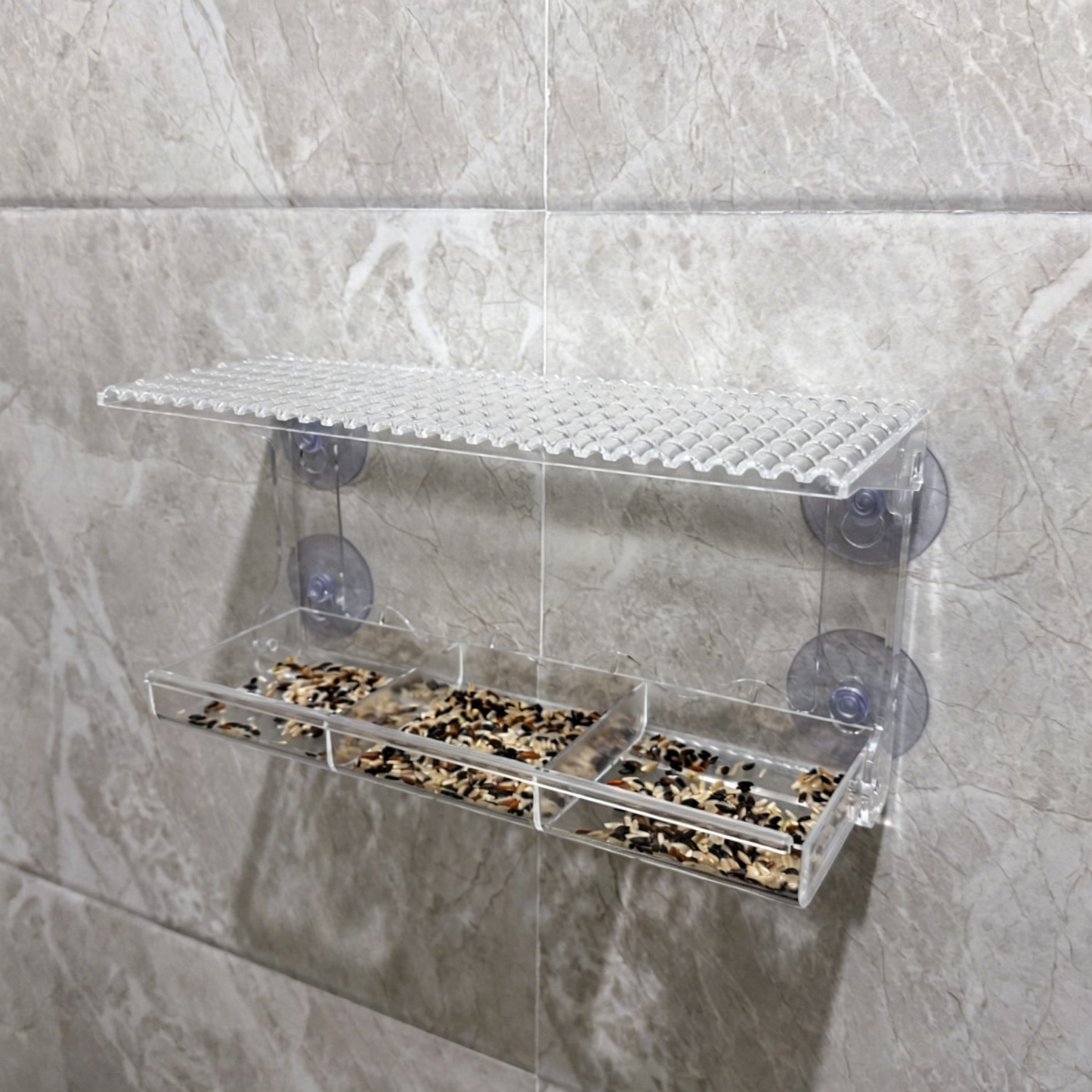 Outdoor Window-Style Transparent Bird Feeder