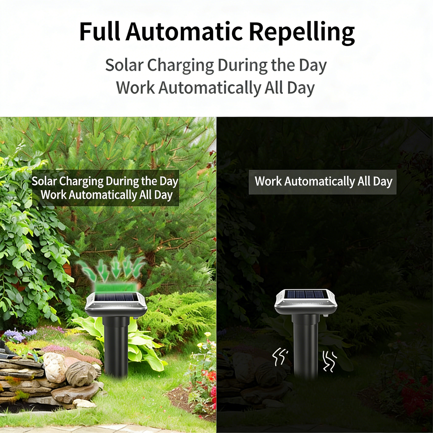 Solar-Powered Ultrasonic Rodent and Snake Repellent